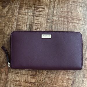 Kate Spade Deep Purple Zip Wallet